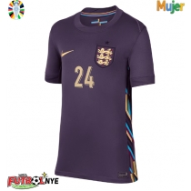 Camiseta Inglaterra Cole Palmer #24 Visitante Equipación para mujer Eurocopa 2024 manga corta